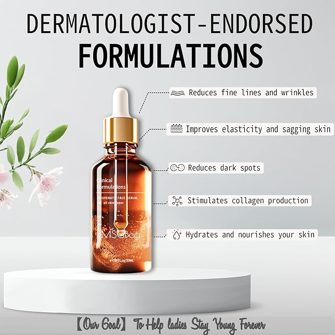 Rejuvenate Face Serum（3pcs），Stock Solution Facial Serum, in a Bottle, Instant Face Lift & Anti Aging Serum for Reduce Wrinkles - Fine Lines-plumping Skin，Hyaluronic Acid Formula for All Skin Types