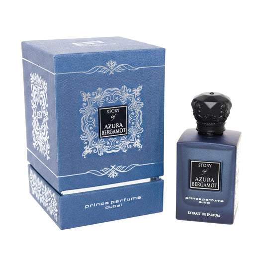 Prince Parfums Dubai – Story of Azura Bergamot – Men’s Extrait de Parfum 3.4 Ounces – Luxury Cologne with Grapefruit, Bergamot, Sandalwood & Vetiver – Fresh, Bold & Long Lasting Fragrance