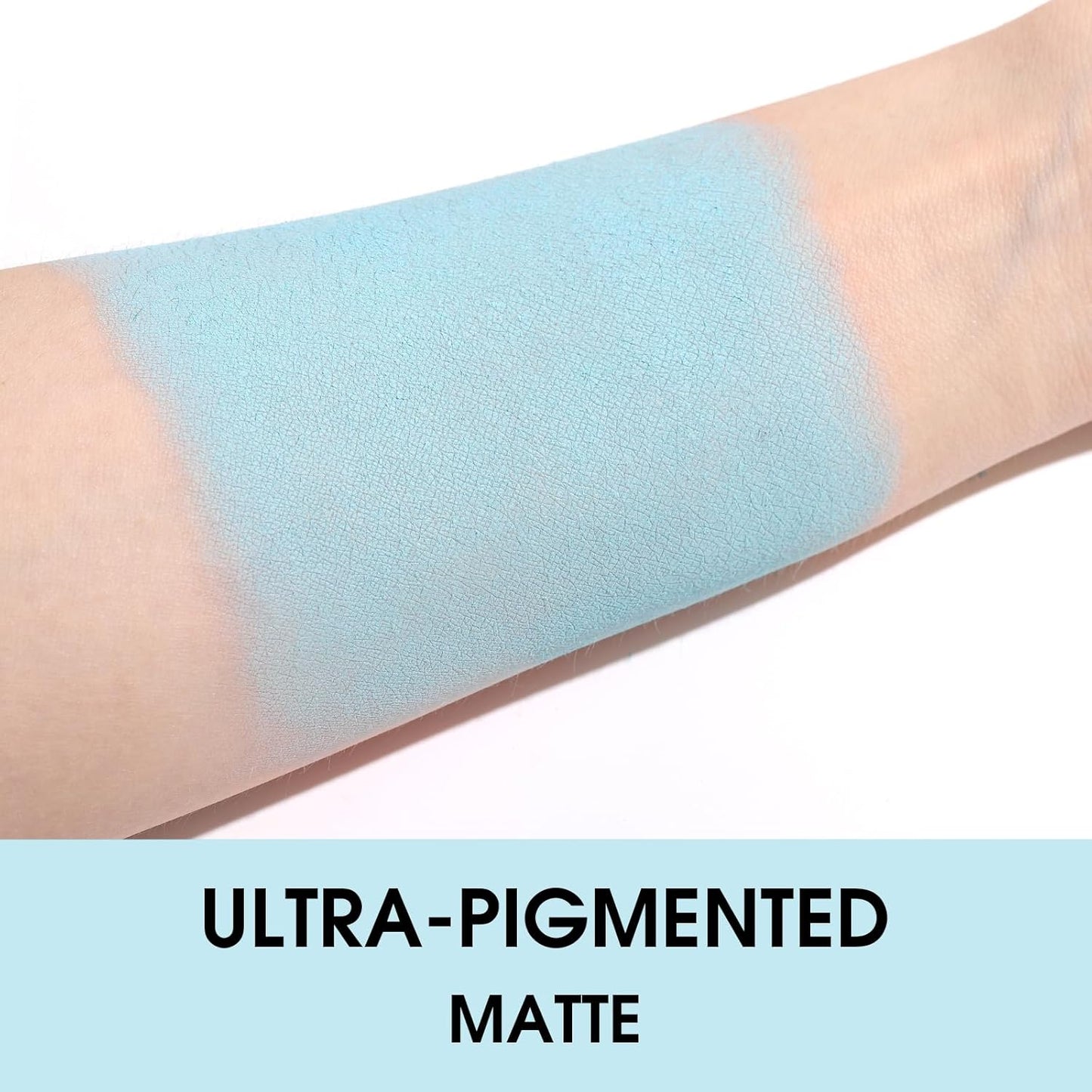 UCANBE Light Blue Single Eyeshadow Palette, Highly Pigmented Matte Eye Shadow Powder, Professional Long-Lasting Waterproof Makeup Palette