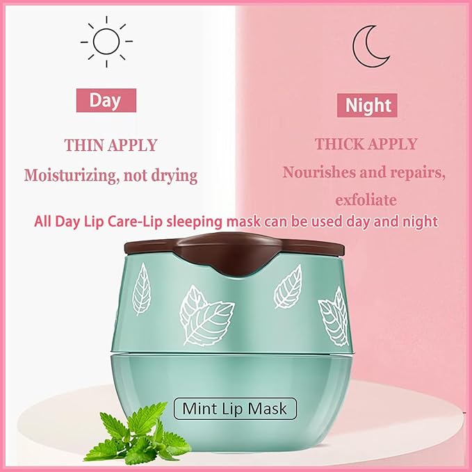 4 PCS Bee Lip Balm Lip Mask Honey Pot, Coconut Honey Mint Grape Moisturizing Sleeping Lip Mask Overnight with Sticks, Lip Balm Exfoliating Prevention Dry and Crack Lip Scrubs