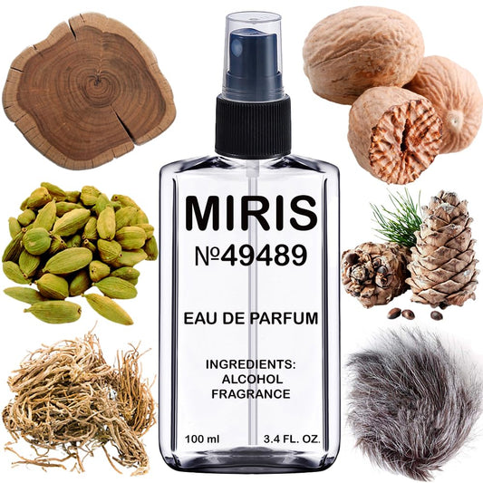 MIRIS No. 49489, Inspired by Bleu Noir For Him, Long-Lasting Eau de Parfum for Men, Spray 3.4 Fl Oz / 100 ml