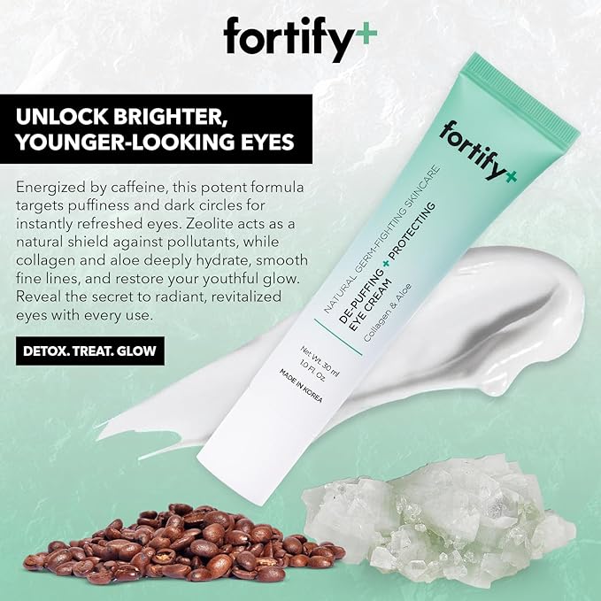 Fortify 9-in-1 Natural Skincare Eye Cream – Anti-Aging Under Eye Cream for Dark Circles, Puffiness & Bags Under Eyes – 30ML