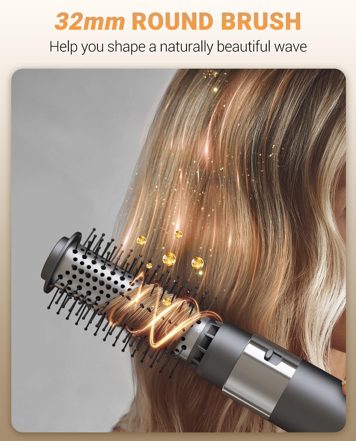 Hair Dryer Brush 6 in 1 Professional Hot Air Styler, 110,000 RPM High-Speed Negative Ionic Hair Dryer, Auto Wrap Curler Frizz-Free Blow Dryer Brush for Curling Volumizing Straightening Styling