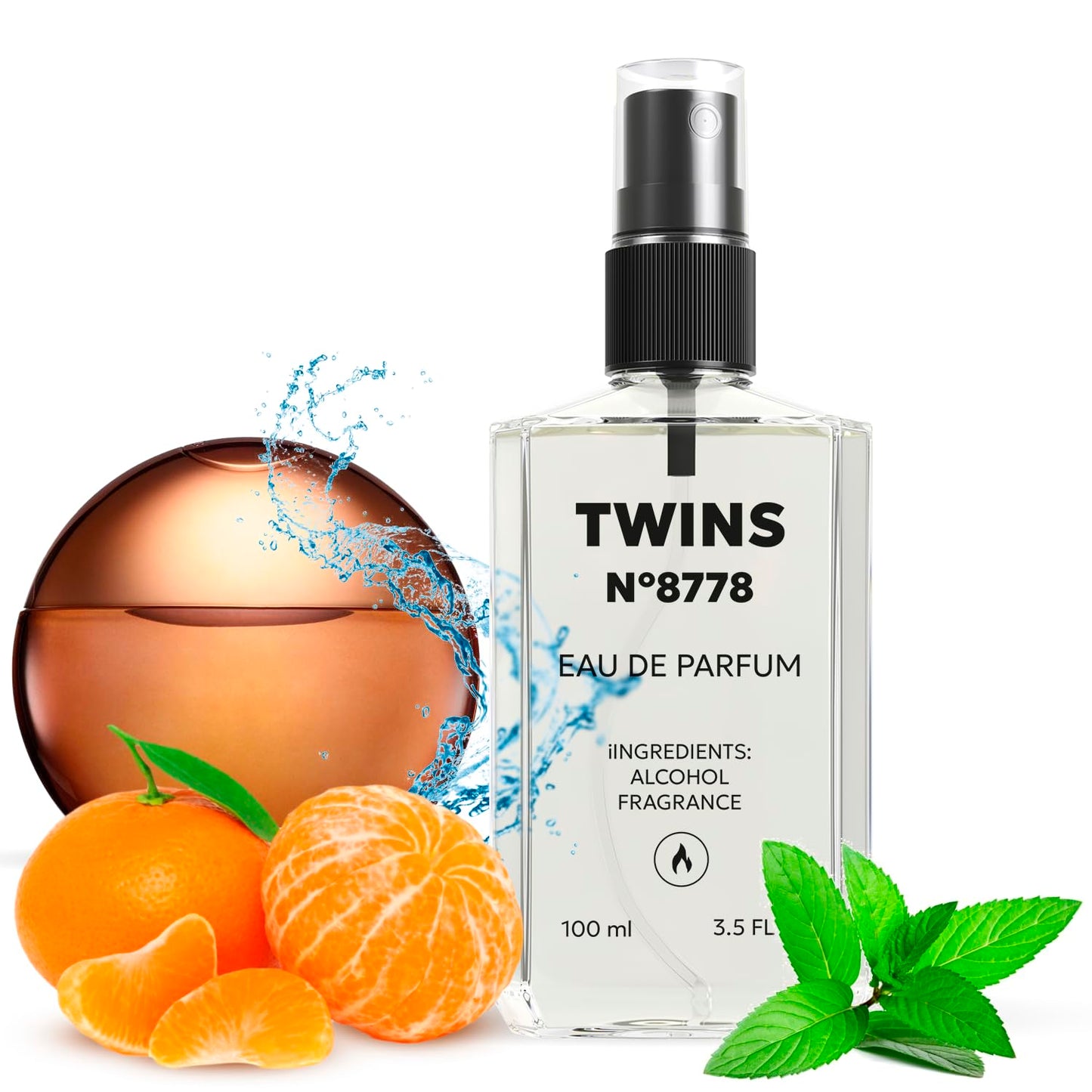 TWINS Impression of Aqva Amara | Perfume for Men Eau de Parfum | No.8778 | 3.4 Fl Oz / 100 ml