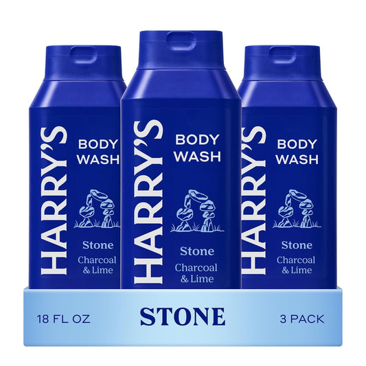 Harry's Men's Body Wash - Stone - (3 Pack) 18 fl oz - Shower Gel for Men - No Parabens, Sulfates, or Dyes