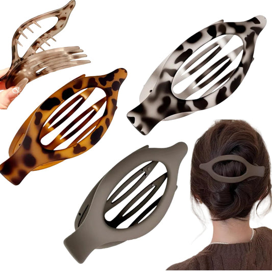 Flat Hair Clips for Women - 2026 New Flat Claw Clips for Women Duckbill Hair Clips for Thick or Thin Hair, No-Slip Grip Hair Styling Accessories for Daily Use Women & Girls (3 Pcs A)