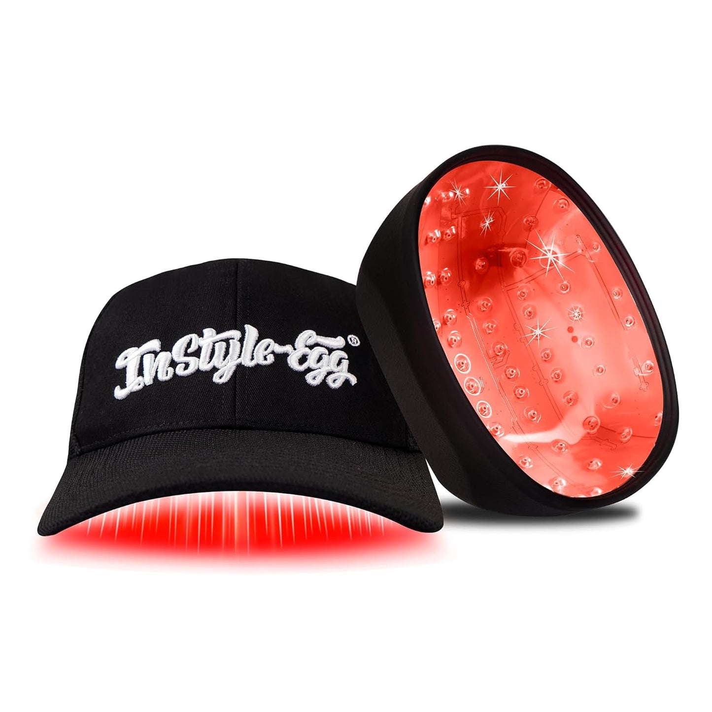 Instyle Egg Laser Hair Growth Cap – 80 Medical-Grade Diodes, FDA Cleared LLLT Red Light Therapy for Hair Regrowth & Thicker Hair, Hair Loss Treatment for Men & Women