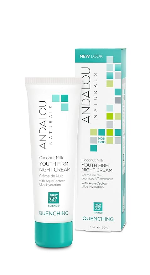 Andalou Naturals Coconut Milk Youth Firm Night Cream, 1.7 Ounce