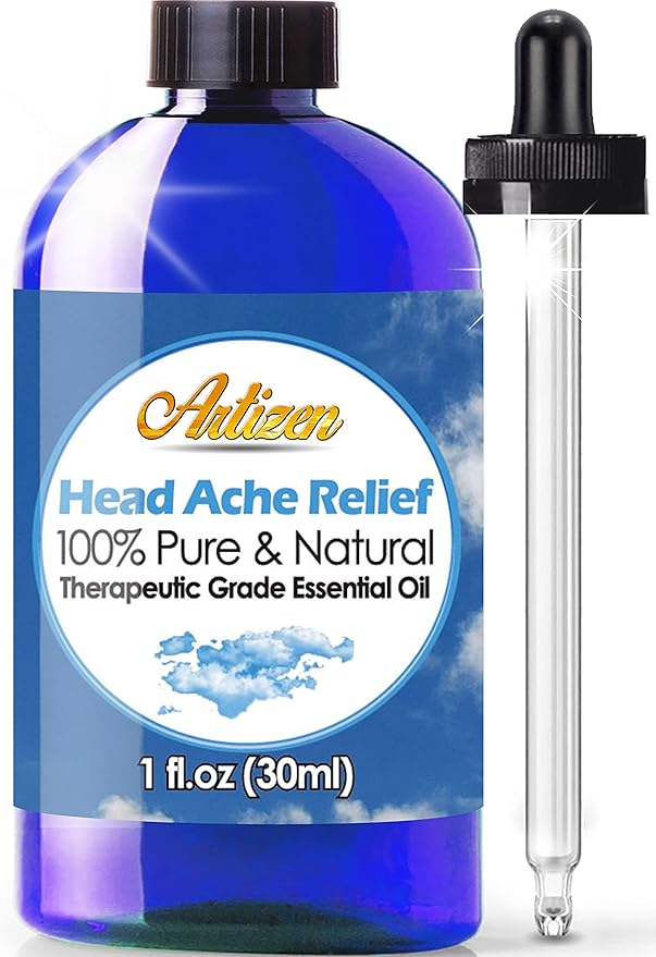 Artizen Head Relief Blend Essential Oil (100% Pure & Natural - Undiluted) Therapeutic Grade - Huge 1oz Bottle - Perfect for Aromatherapy, Relaxation, Skin Therapy & More!