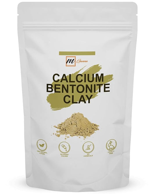 100% Natural Calcium Bentonite Clay for Facial Masks, Creams, Body Wraps and Soap Making 2 LBS / 908 GMS