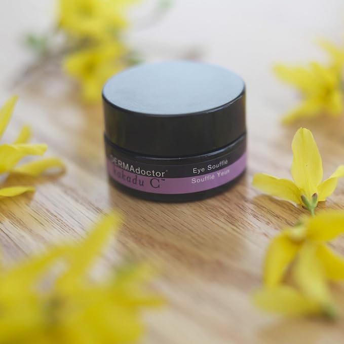 DERMAdoctor Kakadu C Dermatologist Formulated Eye Souffle, Vitamin C and Caffeine Eye Cream. Dark Circles Under Eye Treatment and Under Eye Brightener - 0.5 fl oz