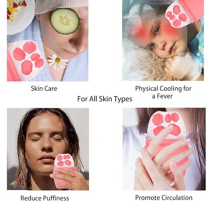 2Pack Facial Roller, Recula Silicone Facial Roller for Face to Tighten and Lift skin, Face & Eye Puffiness Relief, Reusable Facial Ice Mold for Neck to Enhance Natural Glow, Skin Care for Women Beauty