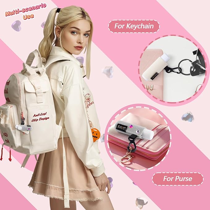 Chapstick Holder Key Chain, 4 Pcs DIY Colorful Heart-Shaped Diamond Lip Balm Holder for Chapstick Lip Gloss, Elastic Chapstick Keychain Holder for Keys Purse Gift for Women Girls