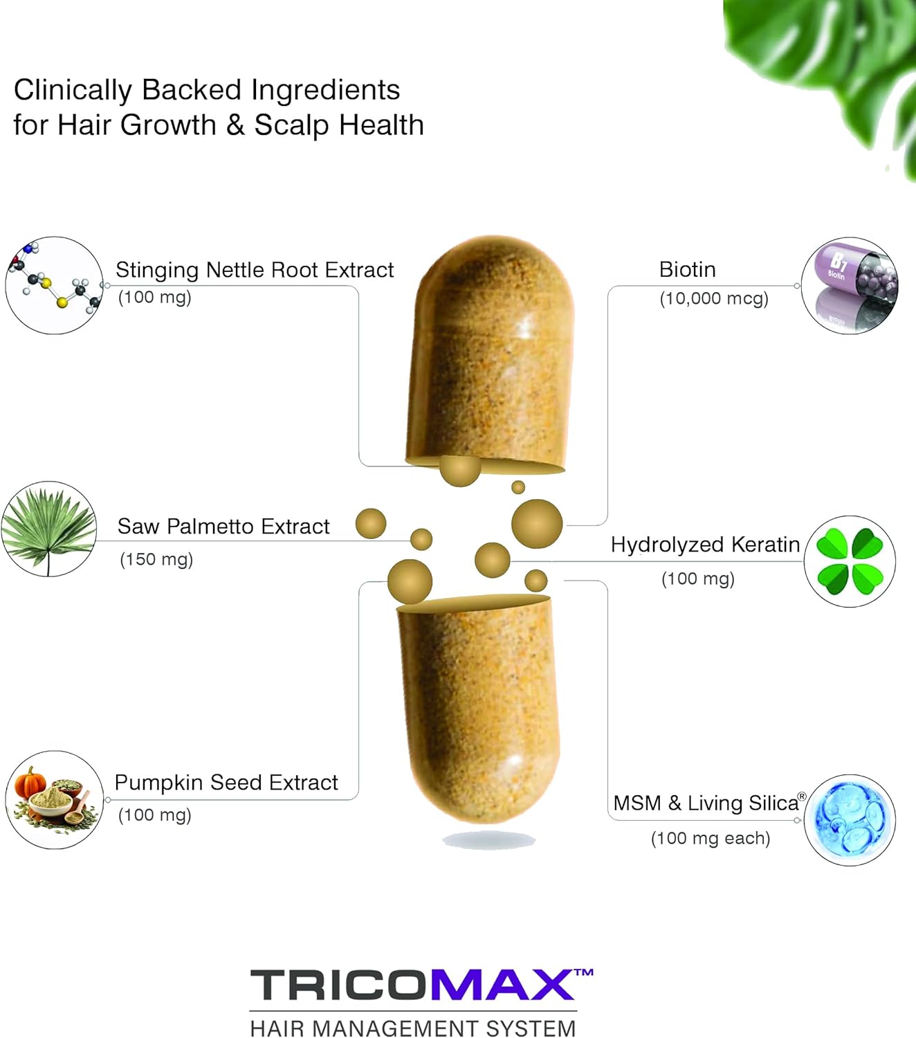Tricomax 120 Tablets Hair Growth Supplement