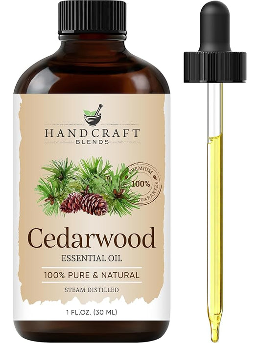 Handcraft Blends Cedarwood Essential Oil - 1 Fl Oz - 100% Pure and Natural - Premium Grade Essential Oil for Diffuser and Aromatherapy