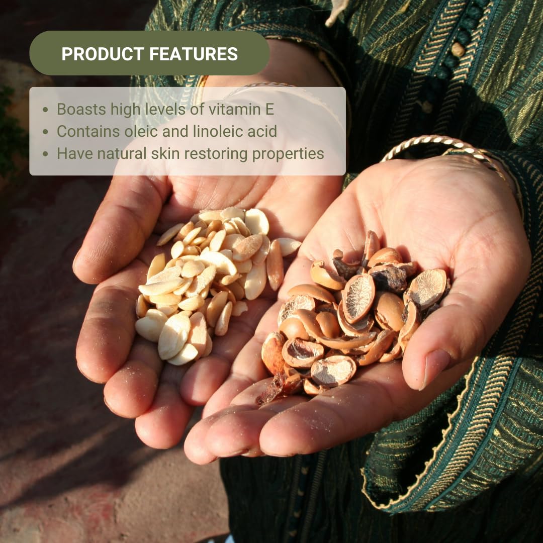 Argan Oil for Hair Growth Oil 4 Gallon (Aceite de Argan) - 100% Pure Cold Pressed Moroccan Oils - Suitable for Colored & Damaged Hair, Face, Body Oils, Nail & Scalp