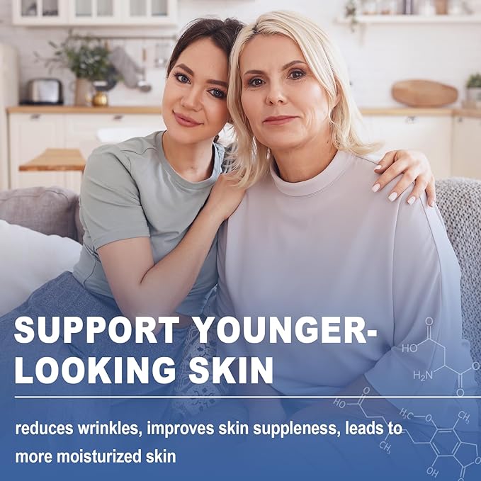 SCOLA Hyaluronic Acid- Hydration with 250 mg Hyaluronic Acid, and 10000 mcg Biotin - 60 Vegan Capsules