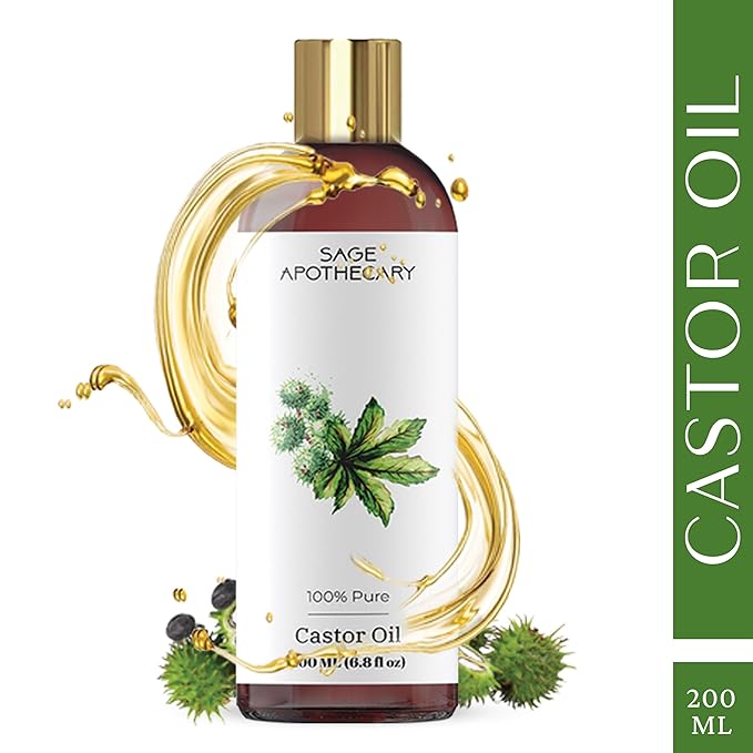 Castor Oil | 100% Pure and Natural | Nourishing Blend for Hair, Eyebrows, and Eyelashes - Promotes Scalp Health and Natural Beauty - 200 ml