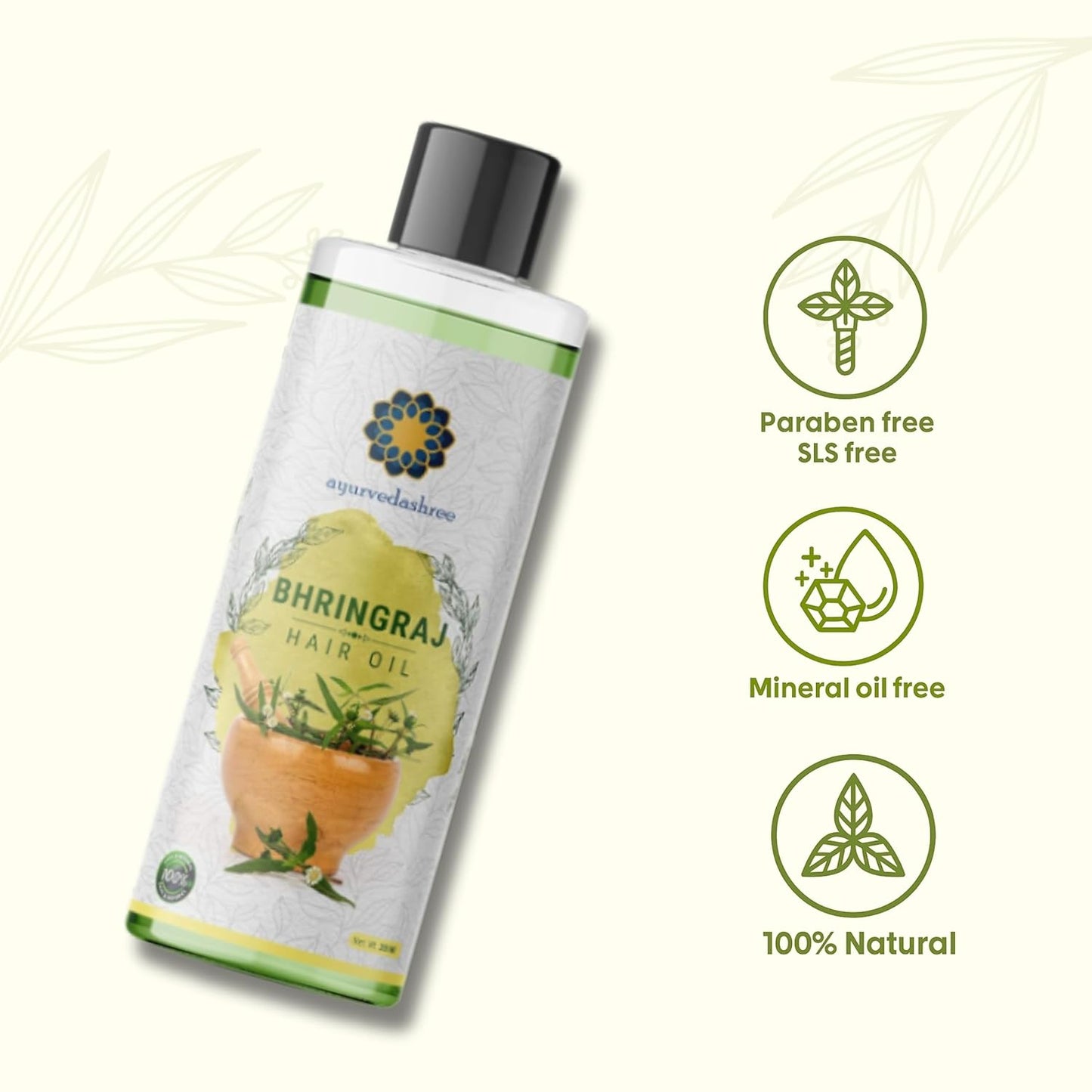 Hair Oil 6.76 fl oz., with Bhringraj, Amla Extract, Kalonji, Seasme, Avacado, Walnut, Thyme, Jajoba , Grape Seed & Coconut Oil 200 ml