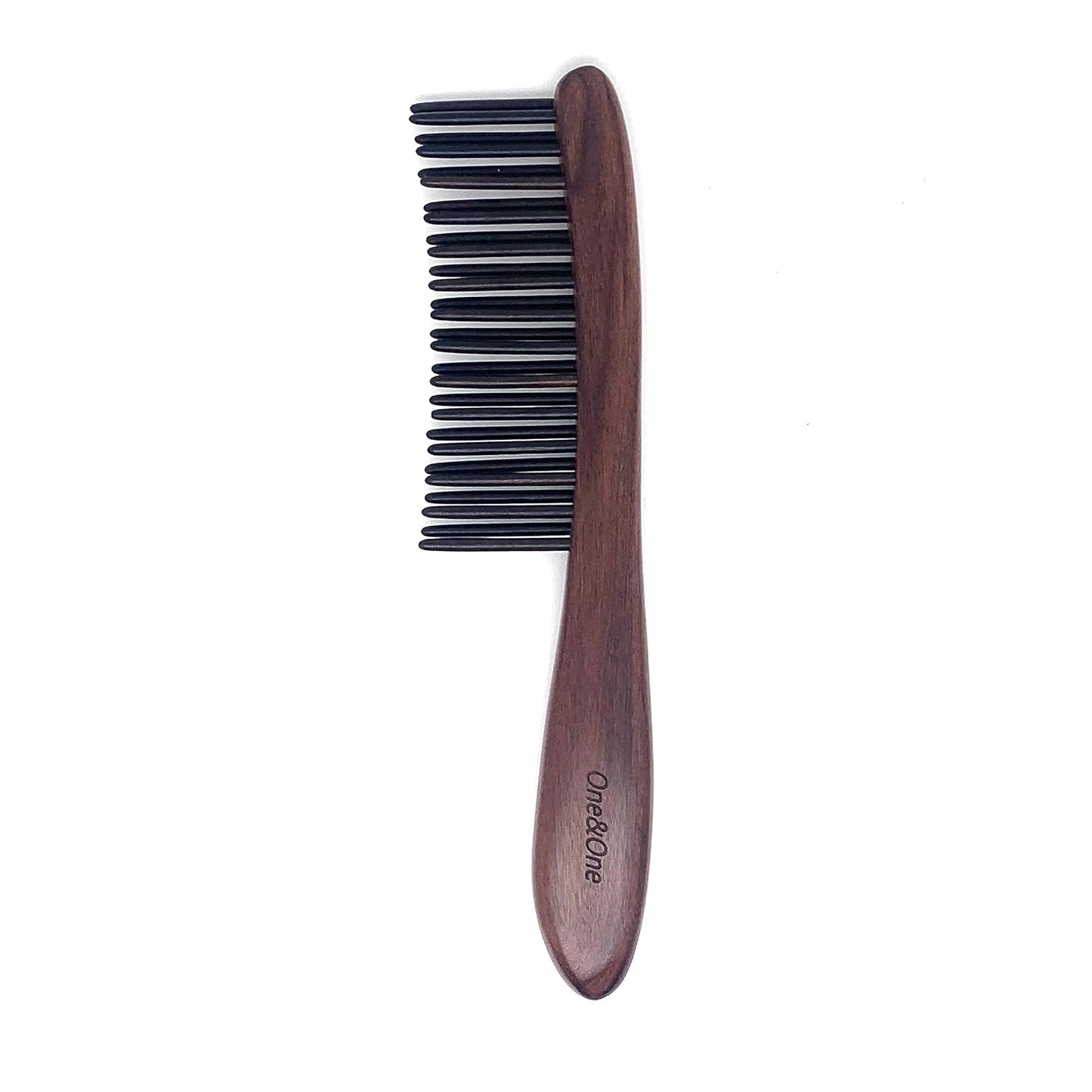 Wooden Hair Comb Wide-tooth Inserted Teeth for Women Curly Hair - One&One Wide Tooth Comb, Large Detangler Comb Styling Comb