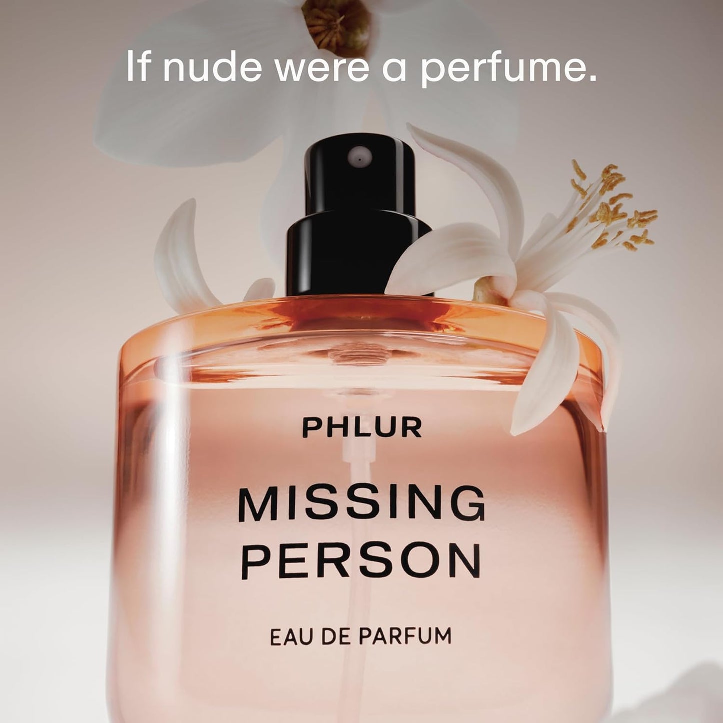 PHLUR Missing Person Eau de Parfum - Full Size Perfume Fragrance - Floral Skin Musk Perfume with Bergamot, Musk, Orange & Sandalwood (50mL)