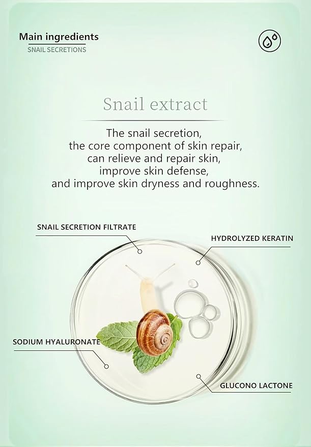 Snail Face Essence Solid Toner Spray, Fast Absorption Moisturizing Essence, Replenish Water Shrink Pore Anti-Wrinkles, Intensively Nourishment Smoothing Refreshing; 100ml/3.38 fl.oz (Snail)