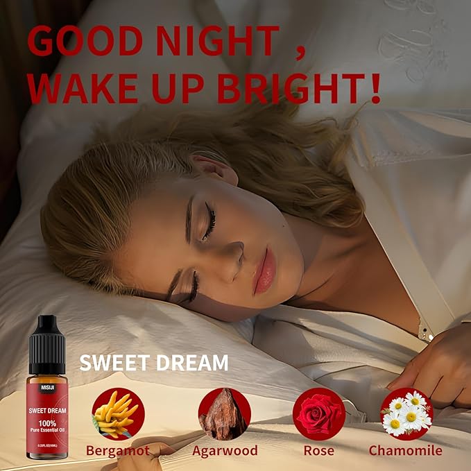 Essential Oil Blends, Essential Oils Set for Diffusers for Home, Well-Being Kit- Spearmint Tea, Calming, Dreams, Relaxing, Mood, Fresh Air Aromatherapy Oils for Humidifiers, Skin, 6x10ml