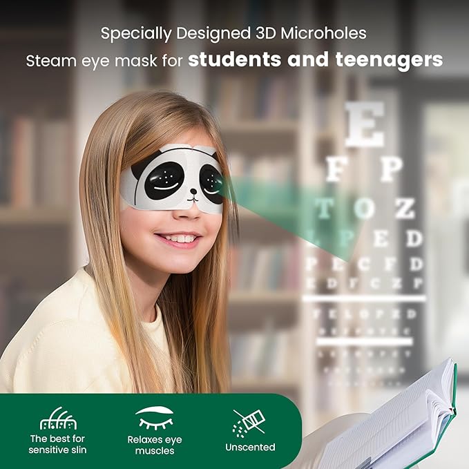 Steam Eye Mask for Dry Eyes, 20 Packs Warm Eye Mask, Disposable SPA Heated Eye Masks Sleep Mask for Dark Circles & Puffiness, Soothing Headaches, Reduce Eye Fatigue, Christmas Gift, Unscented