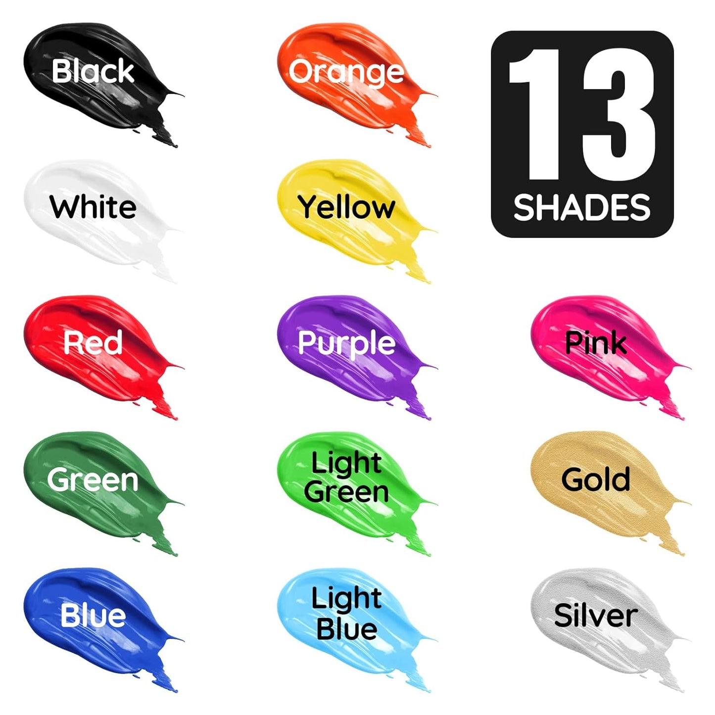 White and Blue Face Paint - Water-Based Non-Toxic Face Body Paint Kit for Smurf Mystique Character, Highly Pigmented Washable Painting for Halloween Cosplay SFX Makeup，Costume Parties