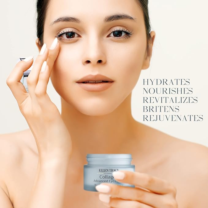 ELLEN TRACY Collagen Eye Cream | Advanced Moisturizing & Renewing Cream for Removing Dark Circles and Puffiness Under Eyes | Collagen, Dimethicone, 30 ML, 1 FL Oz