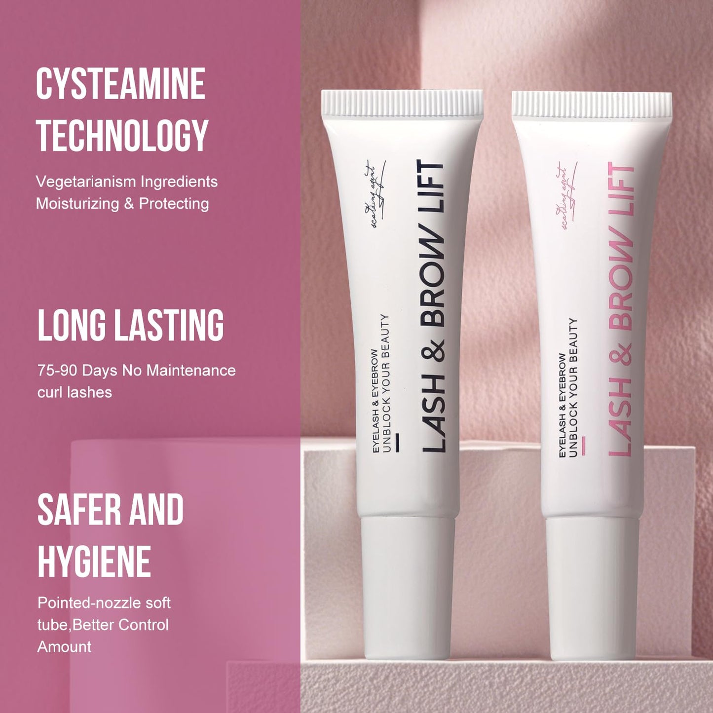 Lash & Brow Lift, Professional Lash Lift Kit Gentle Formula for Long-Lasting Natural Curl & Self Lash Lifting, Brow Lamination Set for Salon-Quality Results at Home