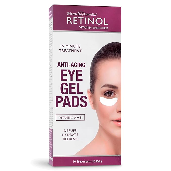 Retinol Anti-Aging Eye Gel Pads – The Original Retinol Instant De-Puff Treatment – Soothing Vitamin A Eye Gel Pads Reduce Puffiness & Refresh For A Quick, Visible Improvement in Appearance of Eyes