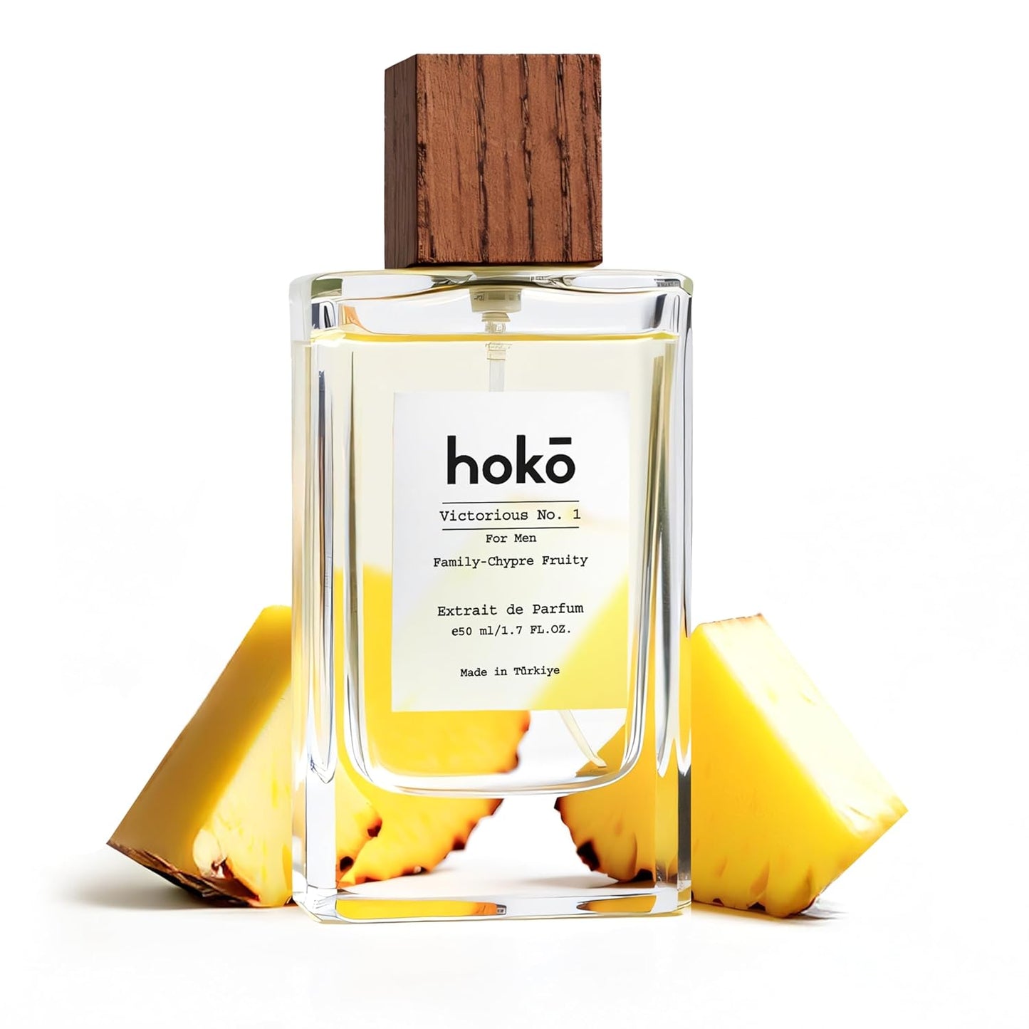 HOKO Cologne for Men - Victorious No. 1 – Pineapple Musk, Bergamot, Oakmoss, Extrait de Parfum, 1.7 Oz | Long - Lasting Mens perfume, Paraben Free