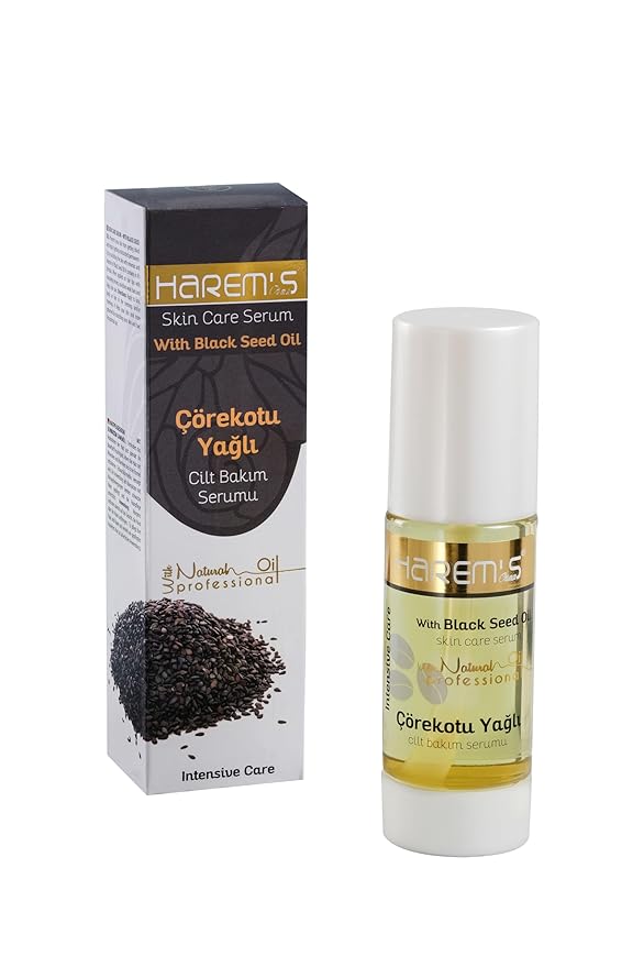 Harem's Black Seed Oil Skin Care Serum, Body Care Oil, Moisturizing Body Serum, Moisturizing Body Oil, Face Body and Hair Care Oil, 3.4 oz