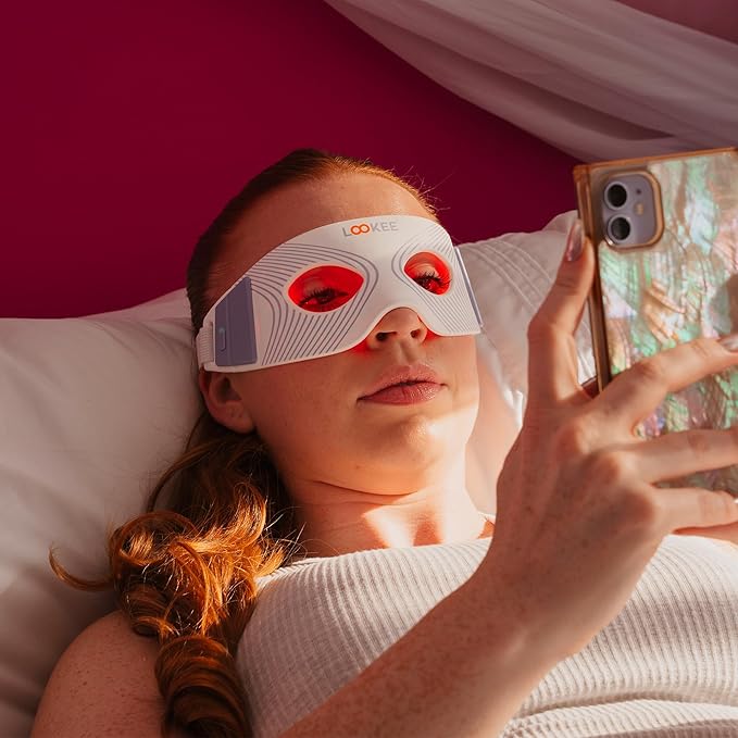 LOOKEE ReviveGlow Pro LED Eye Rejuvenator Red Light Therapy for Eyes - Anti-Aging, Fine Lines & Wrinkle Reduction, Mood & Sleep Improvement