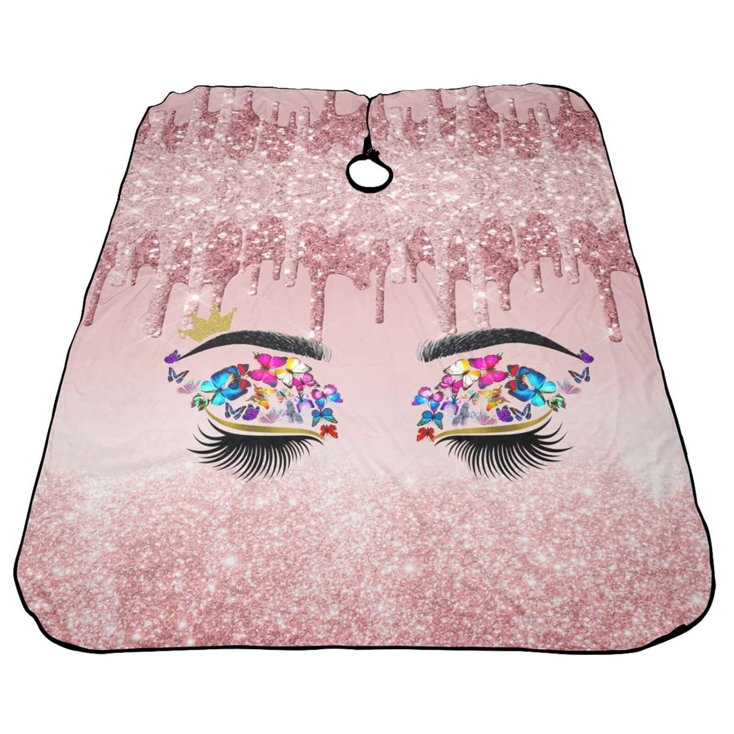 Barber Cape Hello Glitters Gorgeous Eyelash Pink Salon Apron Hair Cutting Cape Barbershop Kits For Women-55''X66''