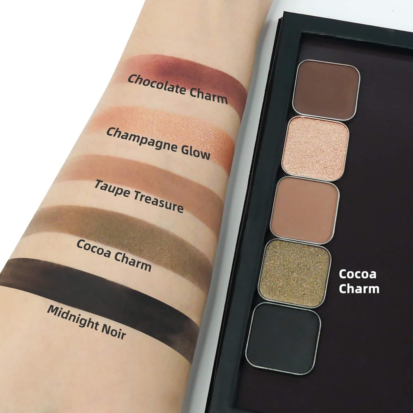 Single Color Matte Eyeshadow with Metal Pan,eyebrow powder, Long-Lasting Natural Nude Color, Base for Smoky Eye Looks, for DIY Empty Magnetic Palette (Taupe Treasure)