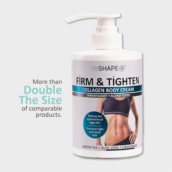 Reshape+ Collagen Firming Cream + Vitamin C Hydrating Body Oil Set for Arms, Legs, Back, Tummy - Skin Care Set