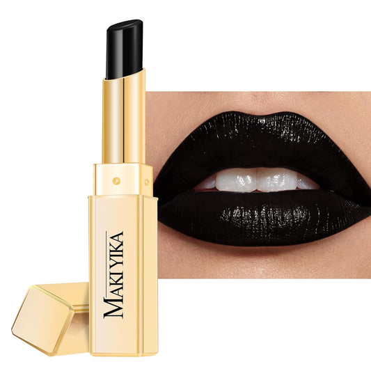 Moisture Black Lipstick for Women Hydrate Tinted Lip Balm for Dry Cracked Lips Glossy Lip Color Juicy Finish, MA069 Black Star