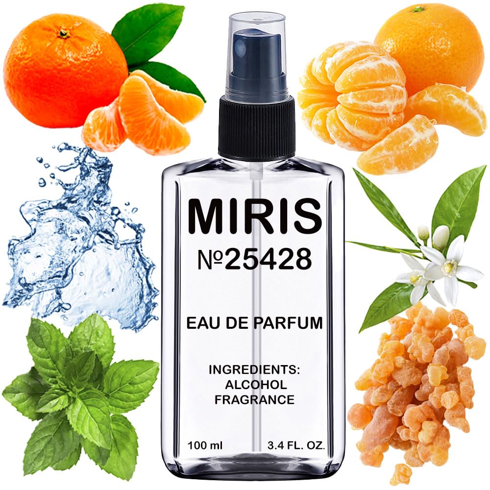 MIRIS No. 25428, Inspired by Aqva Amara, Long-Lasting Eau de Parfum for Men, Spray 3.4 Fl Oz / 100 ml