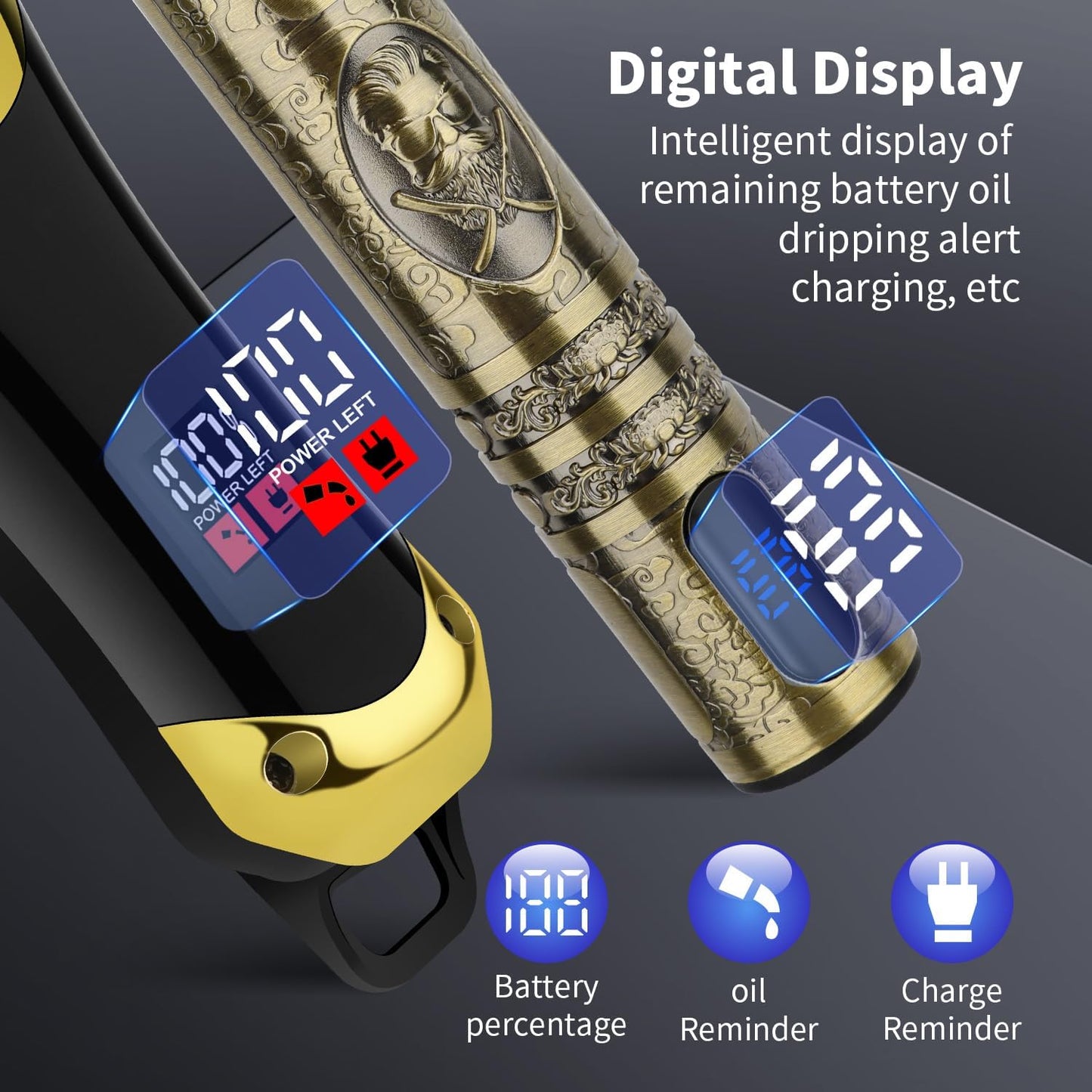 HIENA PRO Professional Hair Clippers & Cordless Barber Clippers for Men, Rechargeable Trimmer Set and Facial Grooming Tool Kit, Ear, Nose Hair Trimmer Set, Gifts for Men