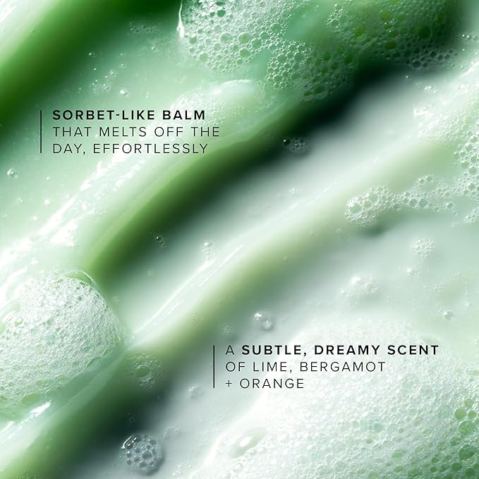 Farmacy Makeup Remover Cleansing Balm - Green Clean Waterproof Makeup Remover + Oil Based Cleanser - Gentle Exfoliating Double Cleanser - Melts From Balm to Milky Lather (12ml)