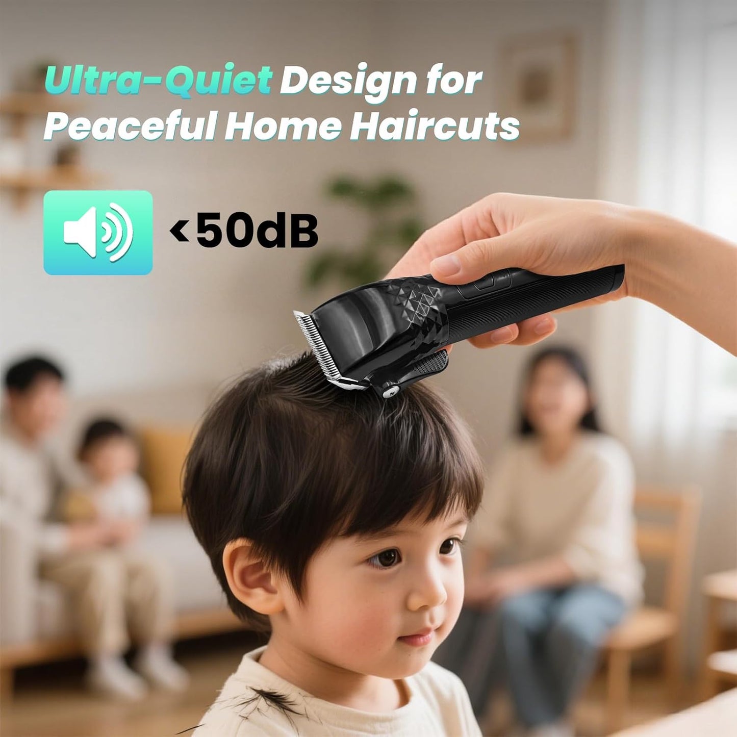 Soonsell Hair Clippers for Men T-Blade Trimmer Set,Man Professional Cordless Barber Clippers Set,Blade Close Cutting Beard Trimmer,LED Display（Black）