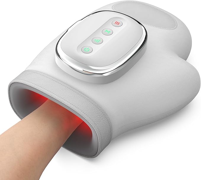 Hand Massager with Heat & Compression – Relief for Arthritis, Carpal Tunnel, & Muscle Tension – 3 Massage Modes, 5 Compression Levels, & Adjustable Temperature – Mother's Day Gift