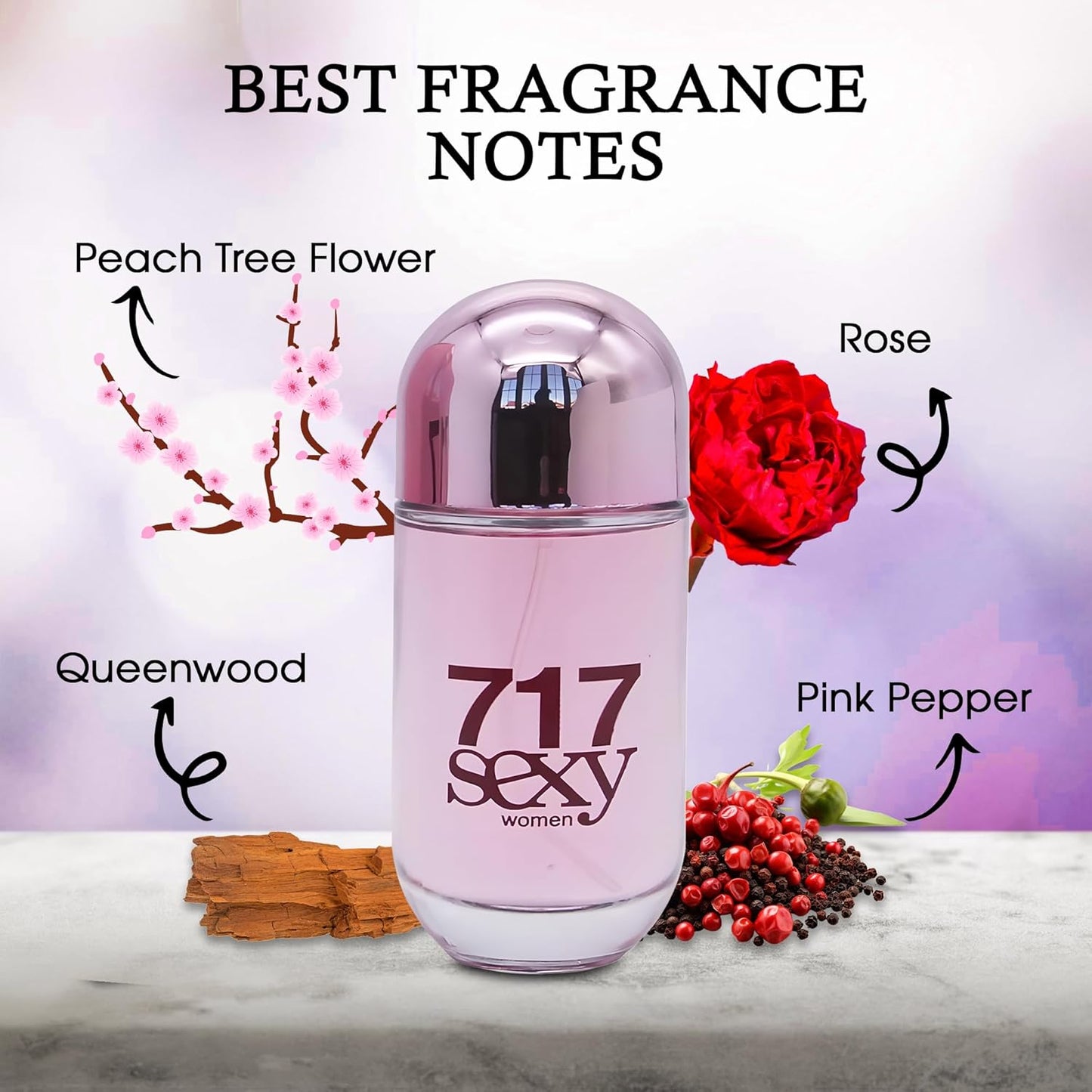 Women's Perfume Combo Set Milano Women&717 Sexy Women Floral Fruity Fragrance Eau De Parfum Elegant 100ml Bottle Natural Spray Each for Daily Used