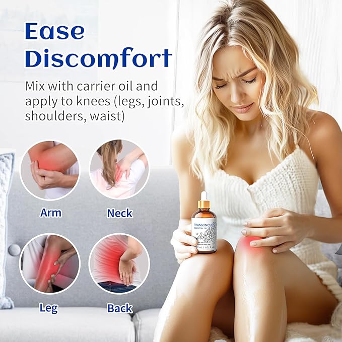 HIQILI 30ML Frankincense Essential Oil, Relaxing, Skin Care, Camp Atmosphere Creation, Can be Added to Body Lotions, Creams, Aromatherapy Use - 1 Fl Oz