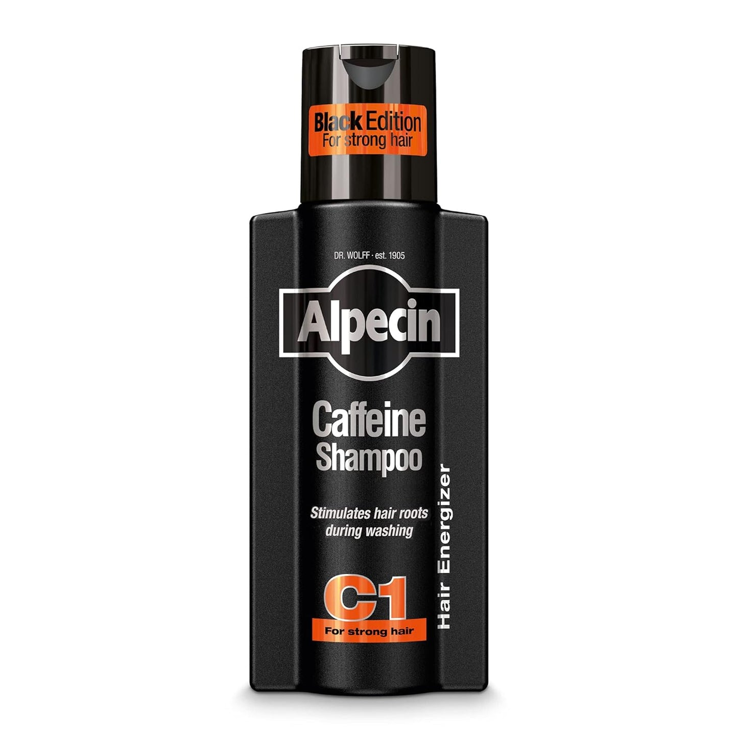 Alpecin Caffeine Shampoo C1 Black Edition with Bold Fragrance 8.45 oz I Hair Performance Enhancer Promotes Natural Hair Growth and Thickness I Energizes Scalp