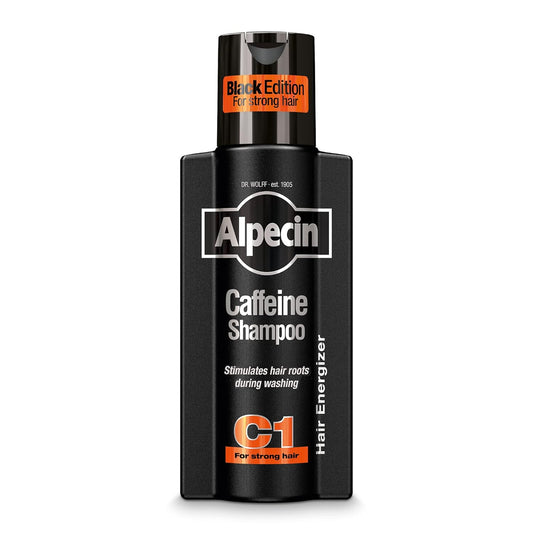 Alpecin Caffeine Shampoo C1 Black Edition with Bold Fragrance 8.45 oz I Hair Performance Enhancer Promotes Natural Hair Growth and Thickness I Energizes Scalp