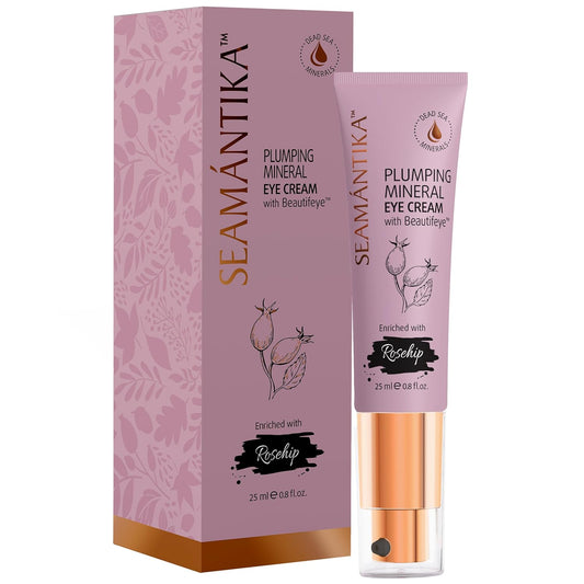 SEAMANTIKA PLUMPING MINERAL EYE CREAM - Firming, Lifting, & Smoothing Formula, Eye Cream Anti-Aging - Quick Absorbing & Rich Moisture Finish, Beautifeye Concentrate for Dry & Wrinkled Skin - 25 ml