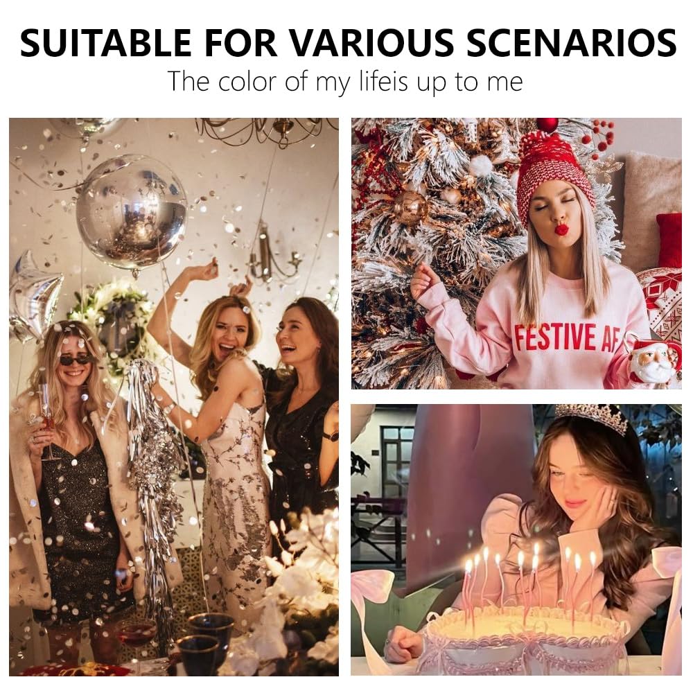 Colored Mascara for Eyelashes, Voluminous Colorful Mascara, Pink Purple Blue Green Red White Black Brown Lash Pack - Lengthening, Defining, Curling, Multiplying Formula (06#-Rose Pink)